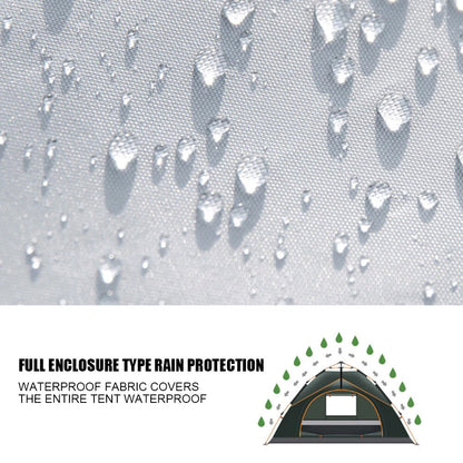 Instant Camping Tent 4 Person Auto Pop up Family Hiking Dome Waterproof Shelter
