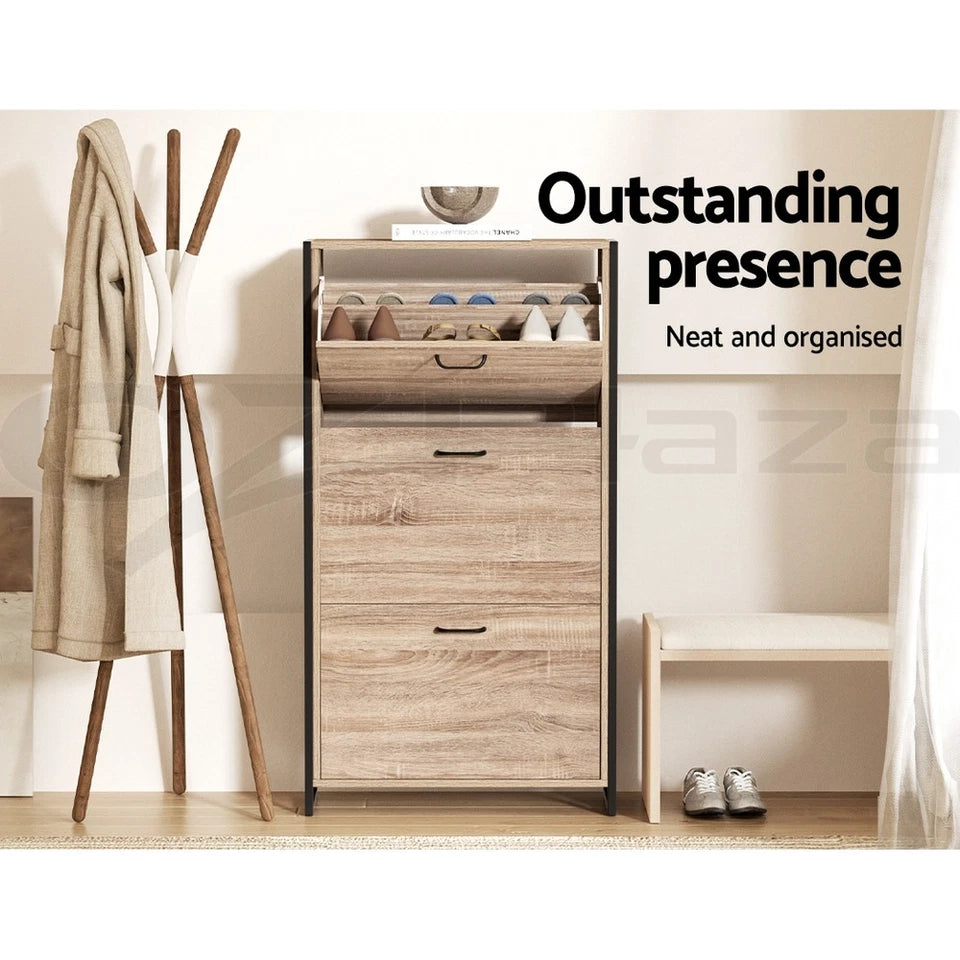 Wooden Shoe Rack Storage Cabinet