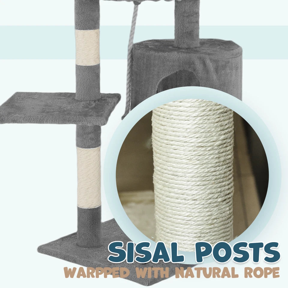112cm Light Grey Cat Tree Tower