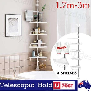 4 Tier Telescopic Shower Corner Shelf Caddy