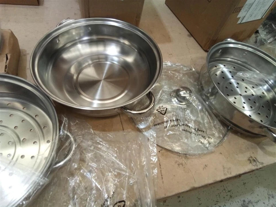 Stainless Steel Steamer Kitchen Pot Tool 3 Tier