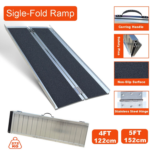 Single-Folding Aluminium Wheel chair Ramp