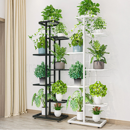 7 Tier Metal Flower Plant Pot Display Stand Rack