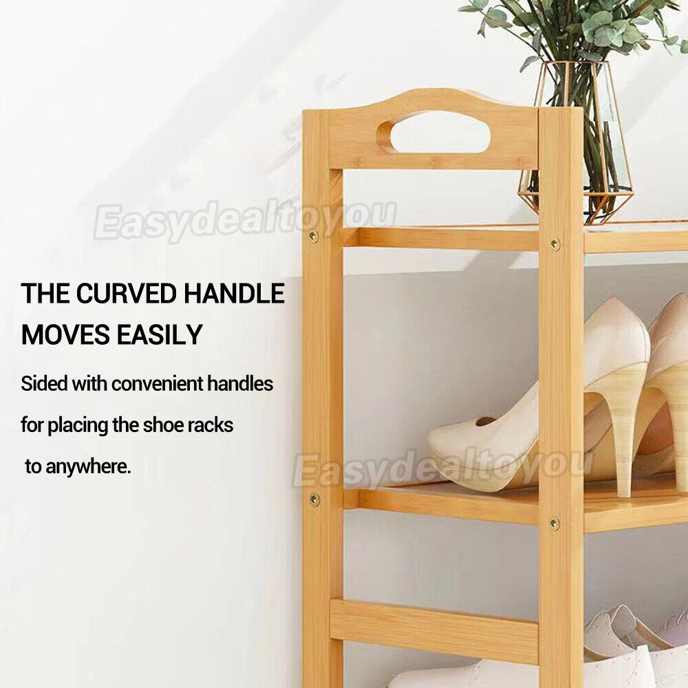 4-5 Tiers Layers Bamboo Shoe Rack