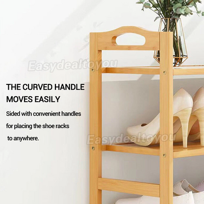 4-5 Tiers Layers Bamboo Shoe Rack