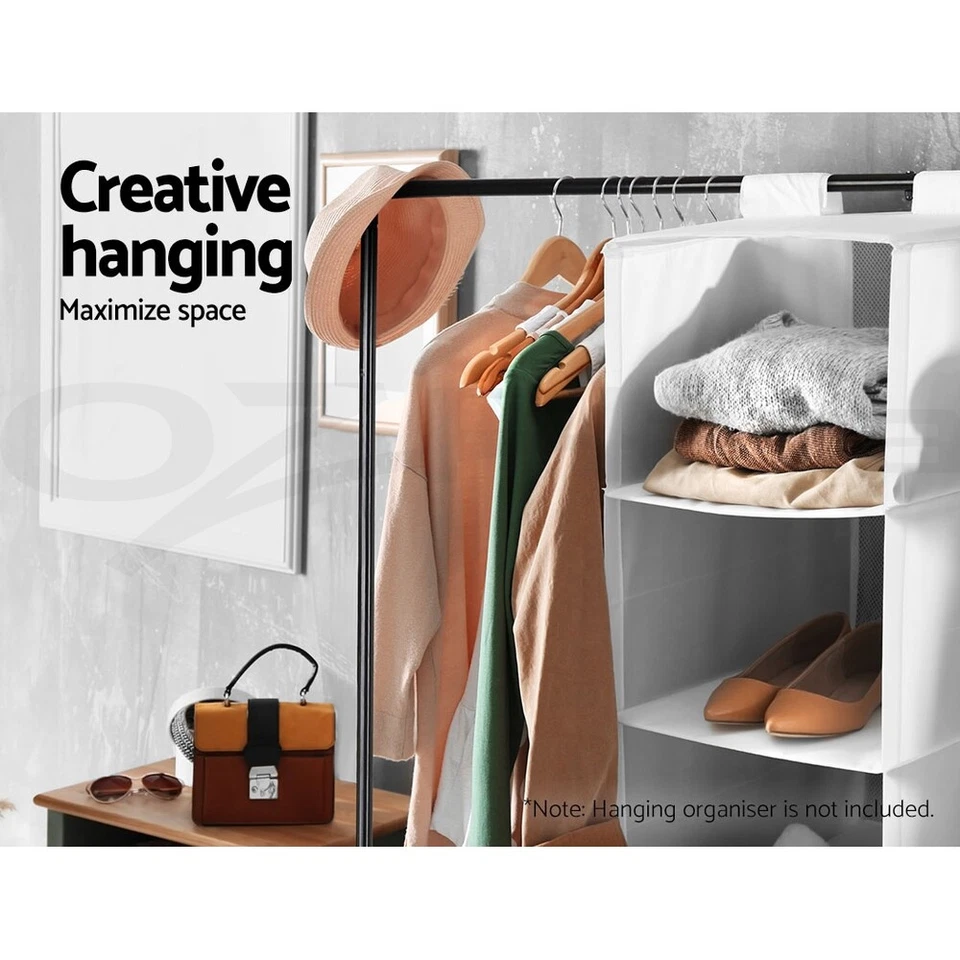 6FT Metal Garment Clothes Rail Rack