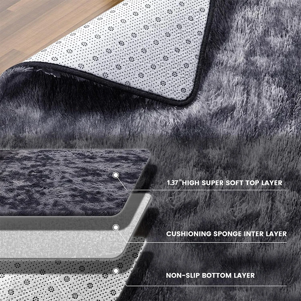 200x230cm Dark Grey Floor Rug