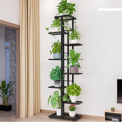 7 Tier Metal Flower Plant Pot Display Stand Rack