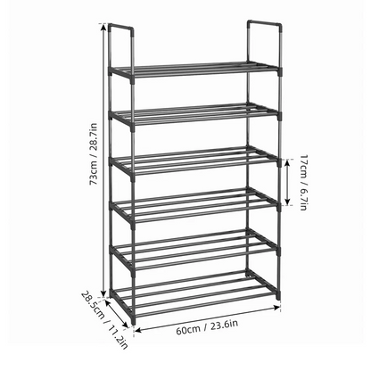 6 Tier Shoe Organizer With 4 Shelves