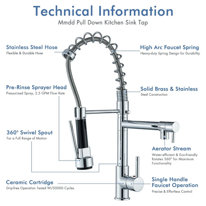 360° Swivel Chrome Kitchen Tap