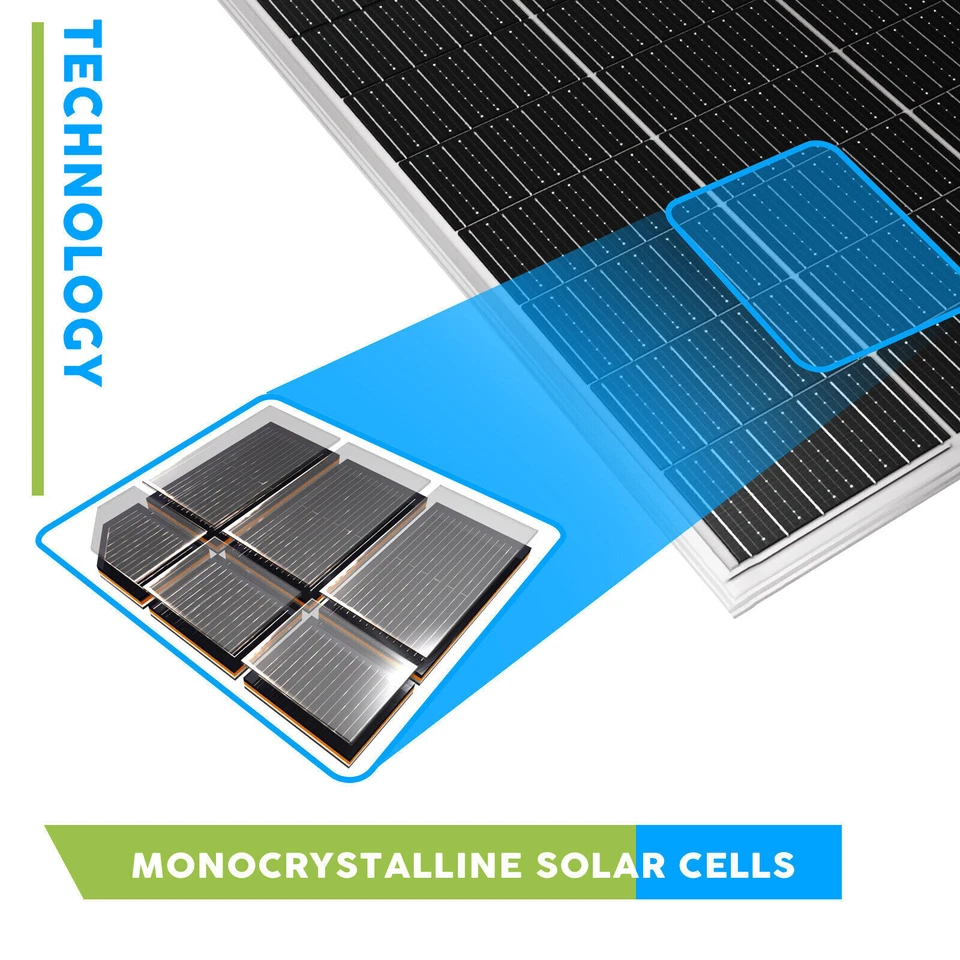 12V 400W Fixed Solar Panel Kit  20A Controller