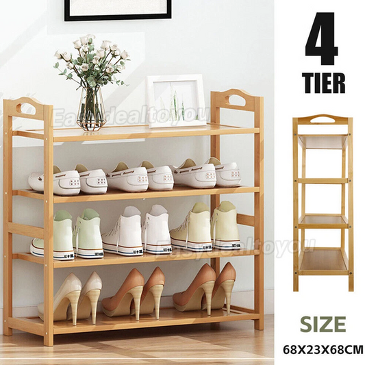 4-5 Tiers Layers Bamboo Shoe Rack