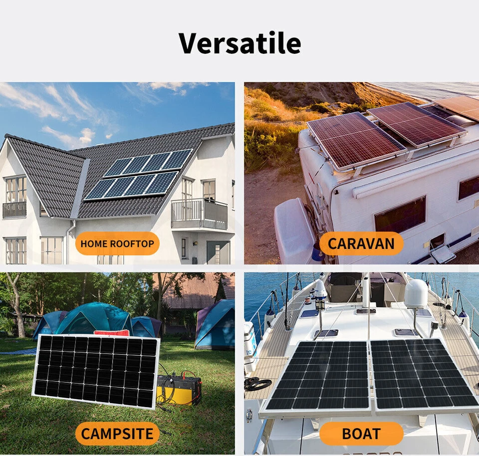 12V 400W Fixed Solar Panel Kit  20A Controller