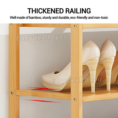 4-5 Tiers Layers Bamboo Shoe Rack