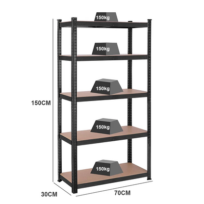 1.5/1.8m Warehouse Rack Steel Metal Shelves